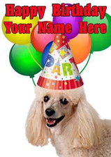 Poodle e Dog Party Card