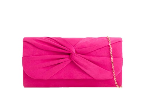 Fuchsia pink knot - clutch, bag