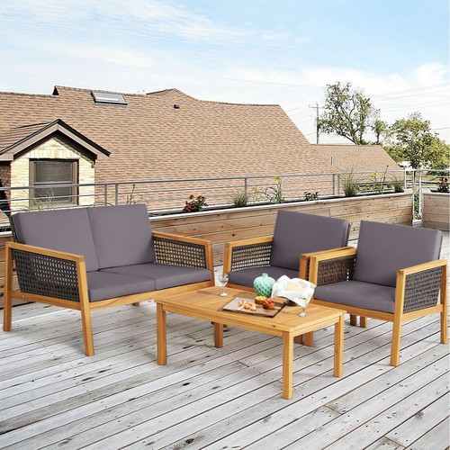 4pcs patio acacia wood - 4pcs,