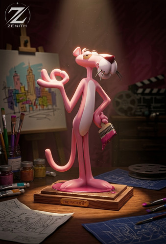 Pink panther resin print - pink, 3d