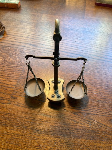 Vintage brass balance scales