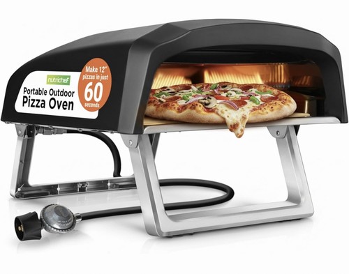 Nutrichef portable gas pizza - portable,