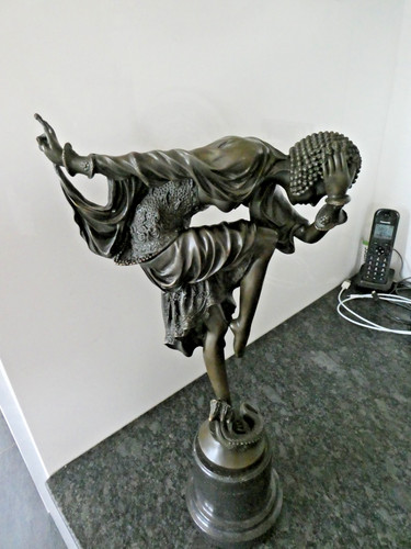 Art deco bronze figurine - art,