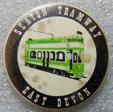 Vintage Seaton Tramway East Devon Pin Badge