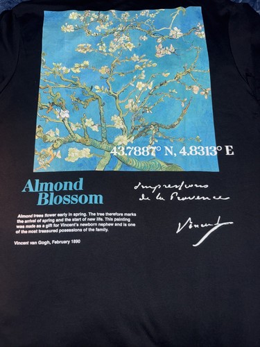 Almond blossoms embroidered - almond,