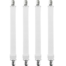 TRIXES White Bed Sheet Clips
