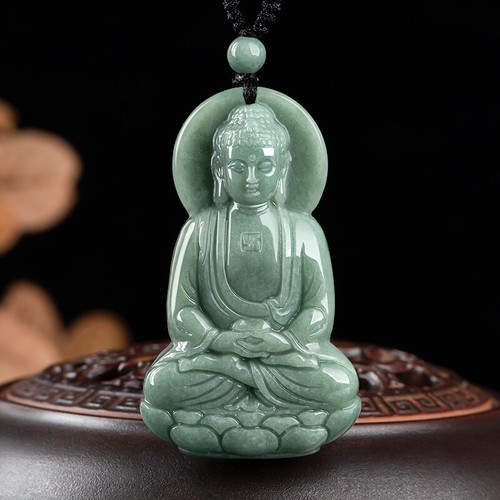 Burmese jade buddha pendant - jade,