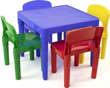 Kids Table Set Plastic 5-PC