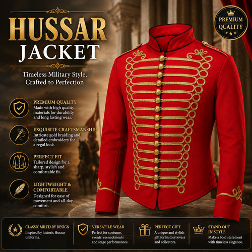 Men hussar jacket cotton - jacket,