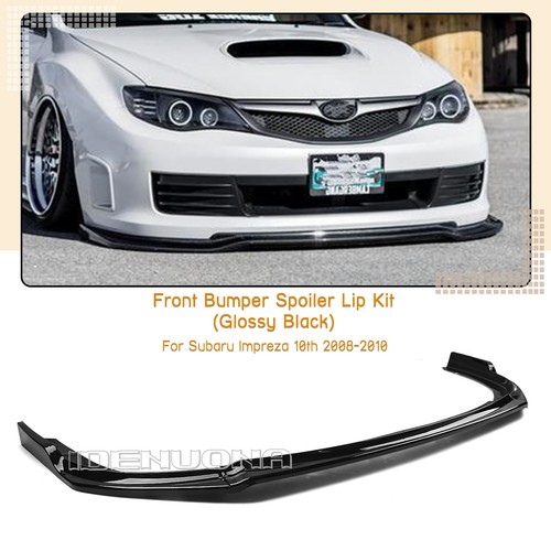 Gloss black front bumper - black,