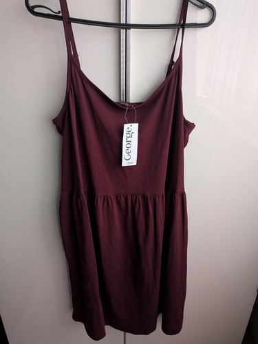 Asda george dress burgundy - george,