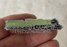Vintage 4472 FLYING SCOTSMAN Enamel Metal Steam Train Pin Badge #E-770