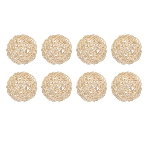 Pcs wicker rattan balls - 8,