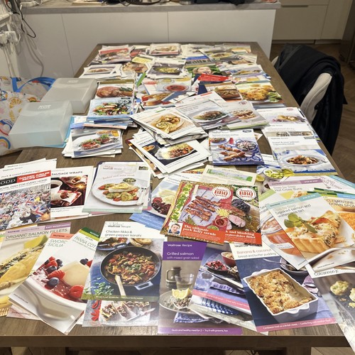 Waitrose recipe cards job lot - job,