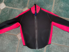 typhoon wetsuit wet suit jacket top full zip small/medium good cond