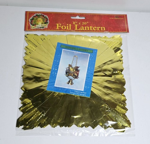 Vintage foil lantern gold - vintage,