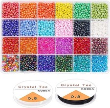 4mm Rainbow Glass Seed Beads
