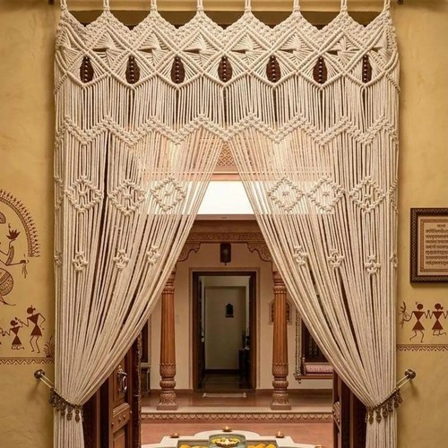 Handmade macrame curtains door - handmade,