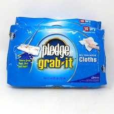 Lot Of 2 Pledge Grab It Refills 10 Dry Disposable Cloths Dust New Sealed