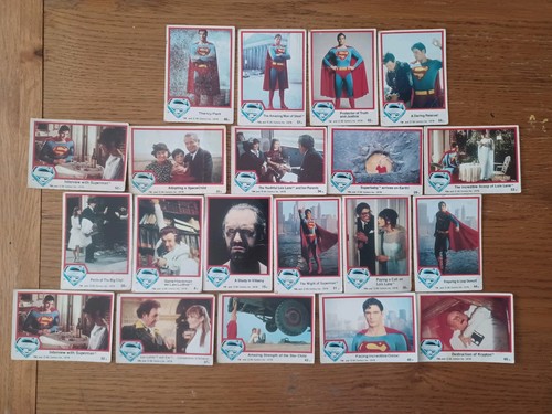Superman topps gum cards - superman,