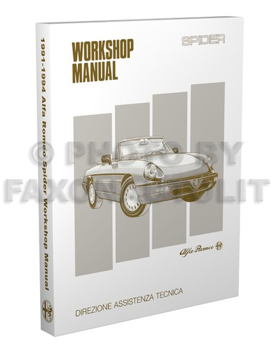 Alfa romeo spider shop - alfa, manual