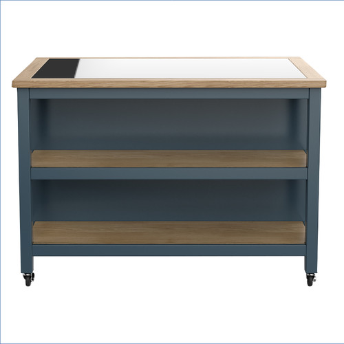 Blue mobile kitchen island - blue,
