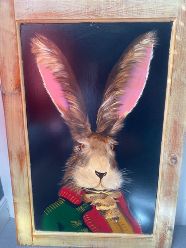 Original hand painted hare - hand-painted,