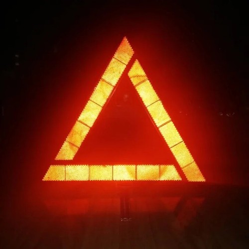 Large warning car triangle - warning,