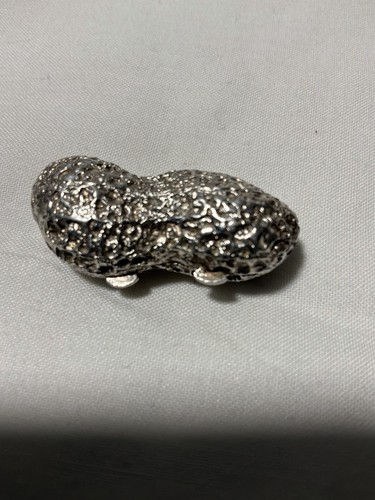 Solid sterling silver peanut - solid,