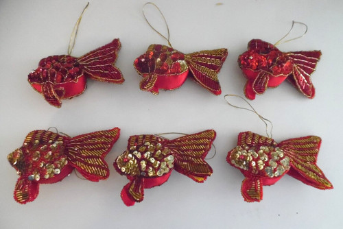 Lot vintage red sequined - red,