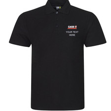 Tractor farmer  polo shirt embroidered with Case  inspired logo and your text