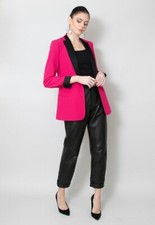 70's Vintage Pink Black Wool