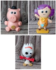 3x RARE Disney Pixar Toy Story PVC Hamm Dolly Forky Mini Figure Cake Topper