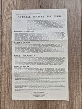 Original 1964 Beatles Fan Club