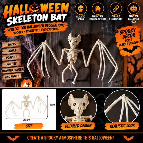 Halloween bat skeleton - halloween,