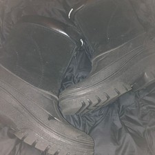 Cotton Traders Black Winter Fleece Lined Snow Boots Zip & Velcrose Fastening S5