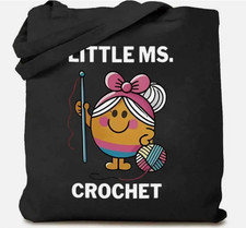 Crochet Storage Bag Knitting Gift Crafters Project Cream black knitting Sewing