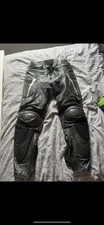 Used Wolf Sport Tech Style Leather Motorcycle Trousers 34 Waist Black