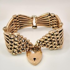 9ct Gold Gate Link Bracelet