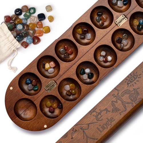 Deluxe mancala set real - set:, wood