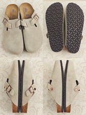 Birkenstock Boston Taupe Suede