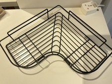 3 x black corner Rack Stack metal shelf storage 10”