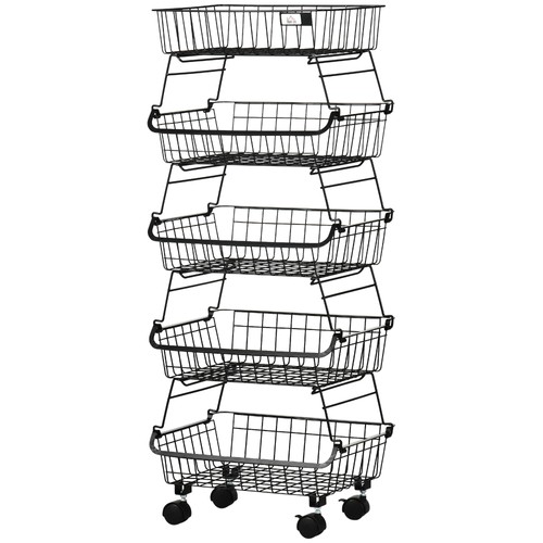 Homcom tier storage trolley - homcom, 5