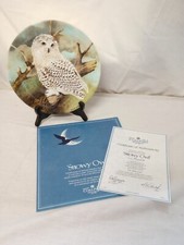 Coalport Snowy Owl Collectors Plate, Michael Sawdy