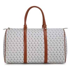 Mens Large Faux Leather Holdall Luggage Weekend Duffel Travel Overnight Gym Bag 