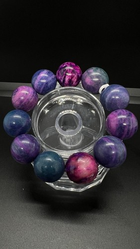 Large bead blue earth galaxy - blue,
