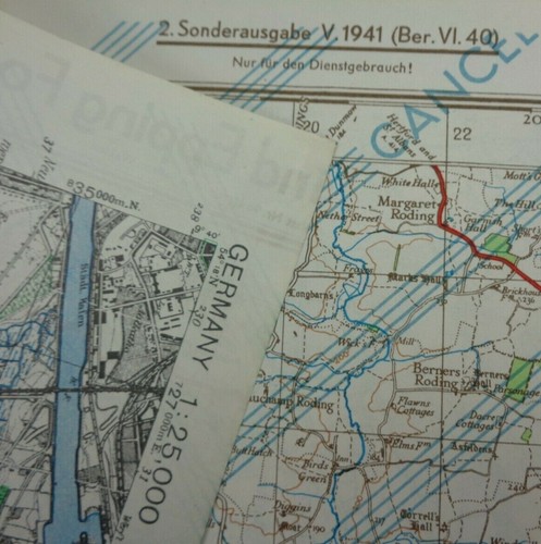 Ww2 captured german map of - captured,