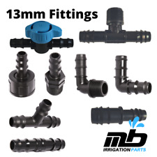 13mm ID 16mm OD Tee Elbow Hose Fitting Garden Irrigation Pipe Connector Valves