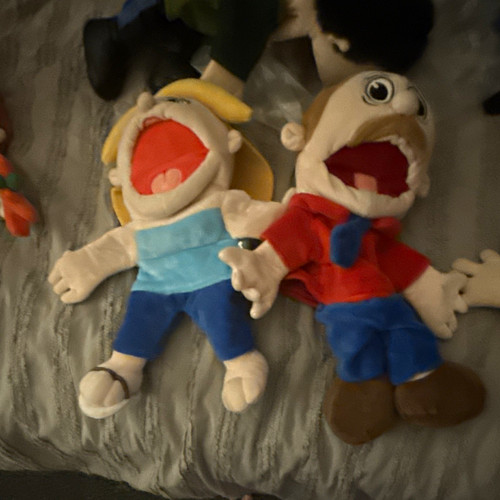 Vintage plush hand - hand, puppets