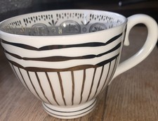 Aphorism Large Footed Cup/Mug - Gold/Cream Exc